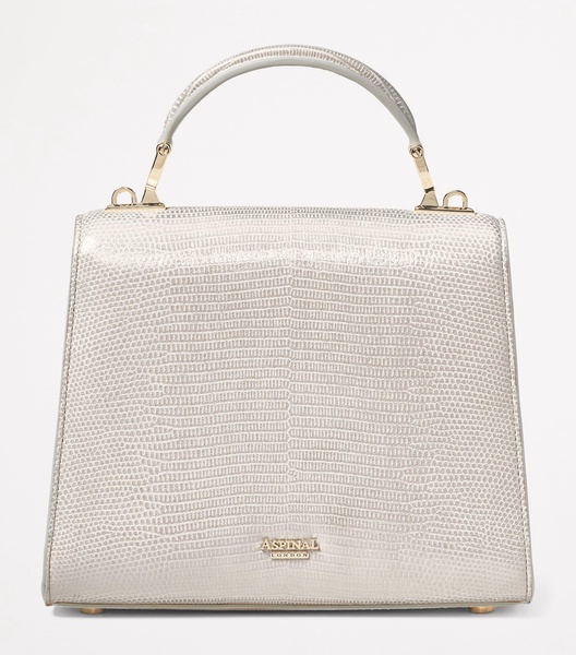 Metallic Lizard-Effect Midi Mayfair 2 Bag