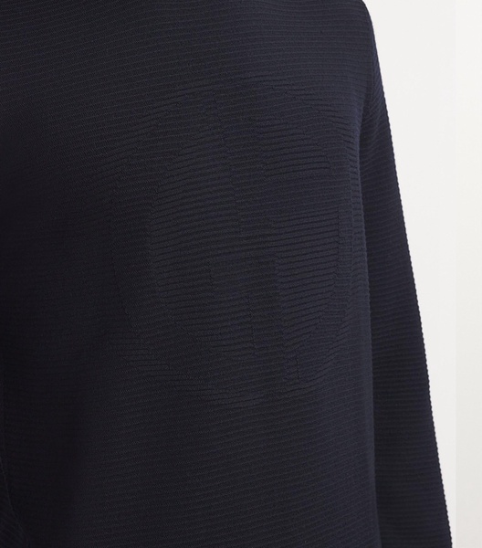 Virgin Wool-Blend Jacquard Logo Sweater