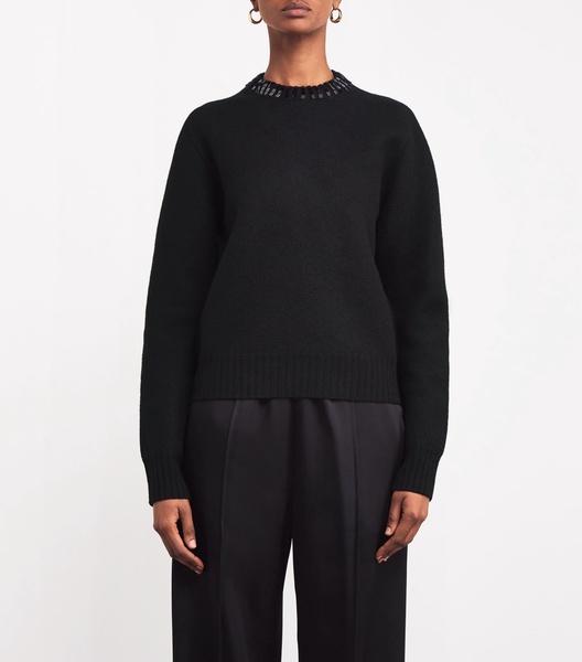 Virgin Wool Embellished Sweater