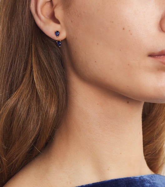 Yellow Gold and Sapphire Orbit Necklace
