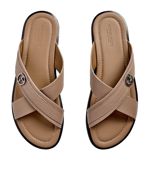 Leather Logo Sandals