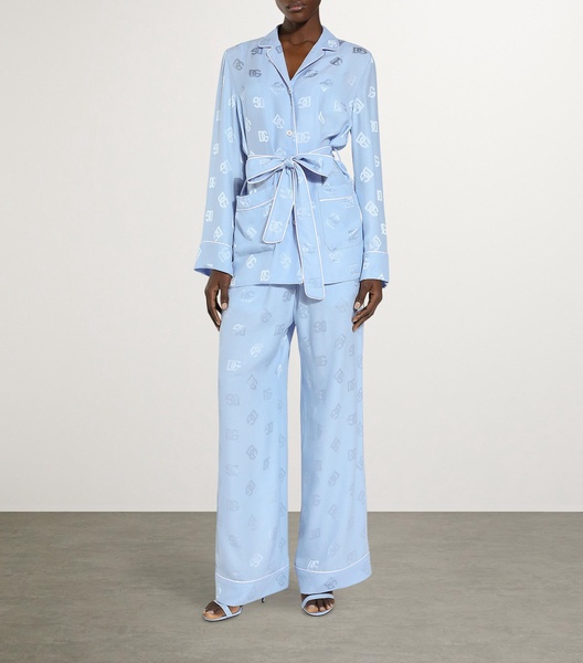 Silk Monogram Trousers