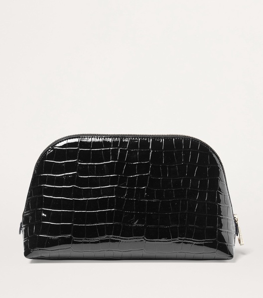 Large Croc-Embossed Wash Bag