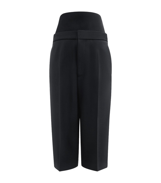 Stretch-Wool Knitted-Band Shorts