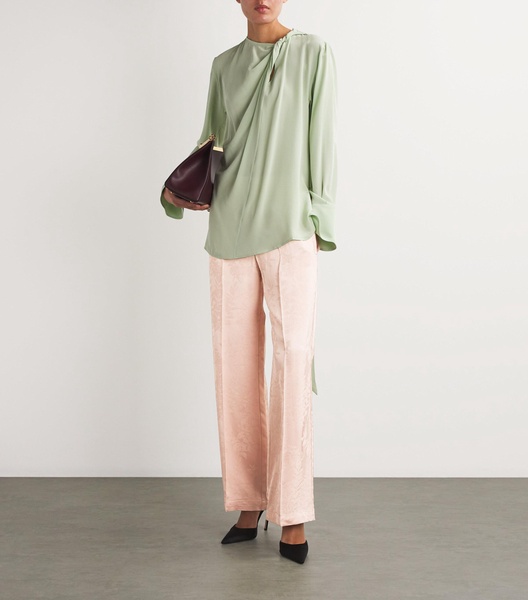 Satin Jacquard Trousers