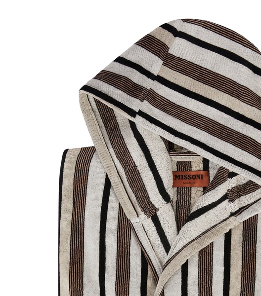 Towelling Striped Craig Robe (Large)