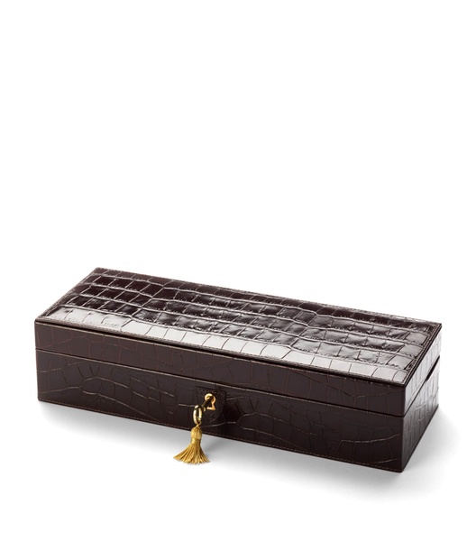 Croc Print Watch Box