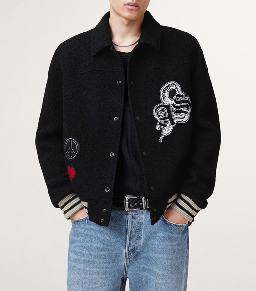 Wool-Blend Ambaum Bomber Jacket