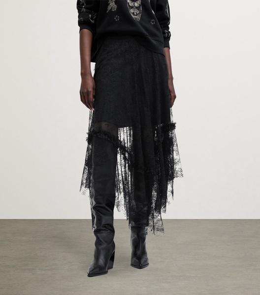 Josie Layered Lace Midi Skirt
