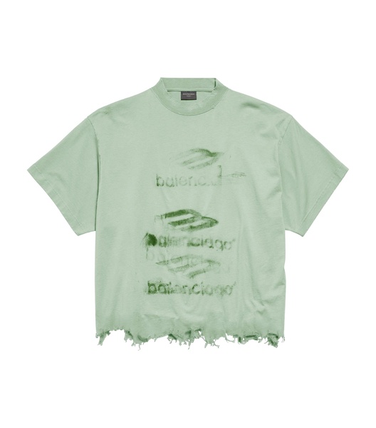 Diy Imprint Cropped T-shirt in Sage Green