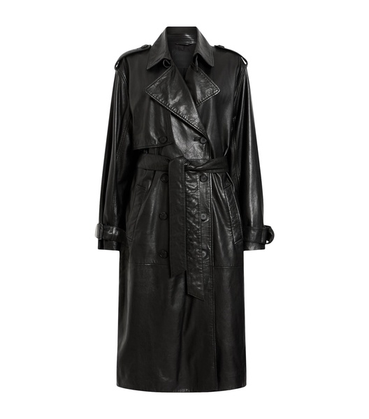 Leather Hendry Trench Coat