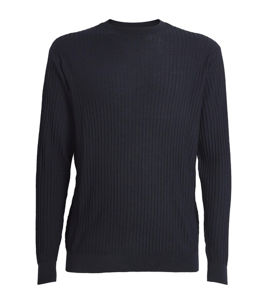 Virgin Wool-Blend Ribbed Sweater