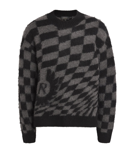 x Belstaff Wool-Blend Chequerboard Sweater