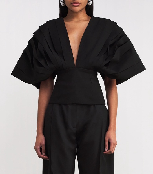 Pouf-Sleeve Top