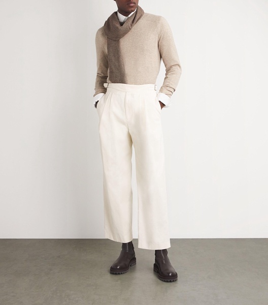 Cashmere Saddle-Shoulder Sweater