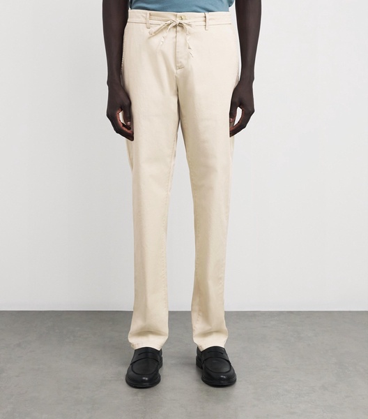 Stretch-Cotton Drawstring Trousers