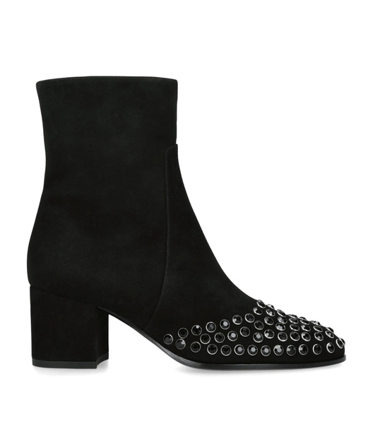 Suede Embellished Ankle Boots 60