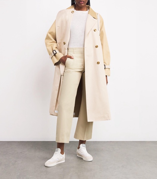 Stretch-Cotton Flared Trousers