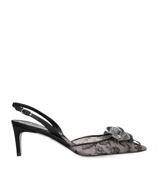 Flower Slingback Heels 60