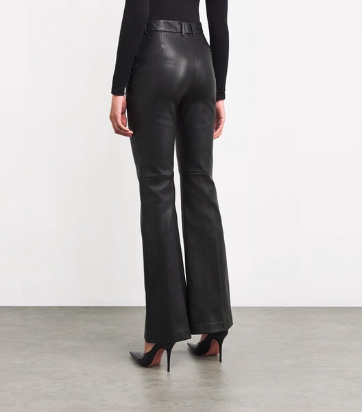 Leather Tafira Flared Trousers