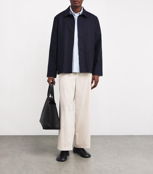Wool-Blend Striped Jacket