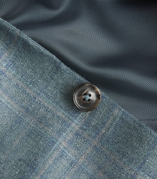 Silk-Cashmere Chequered Blazer