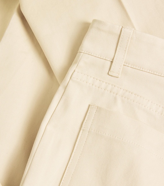 Stretch-Cotton Flared Trousers