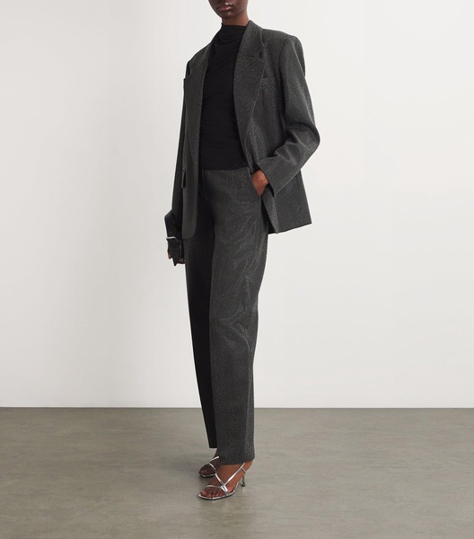 Wool Crystal-Embellished Hotfix Blazer