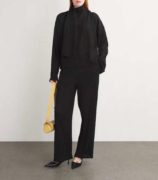 Karami Wool Tie-Neck Blouse