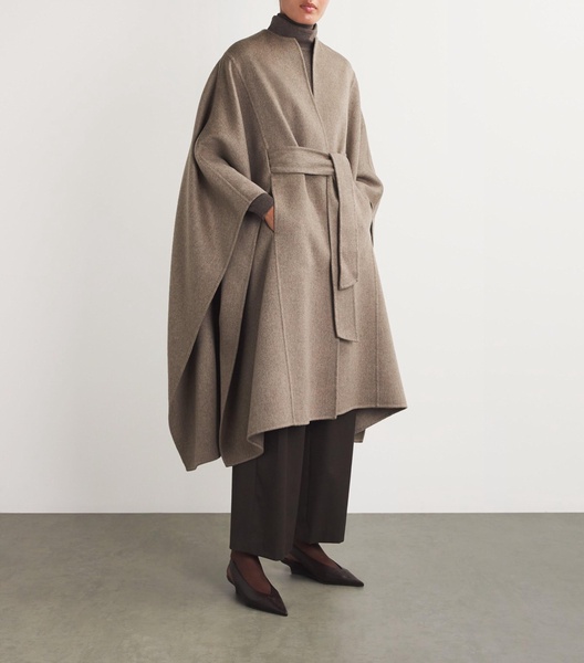 Cashmere Muretto Belted Cape
