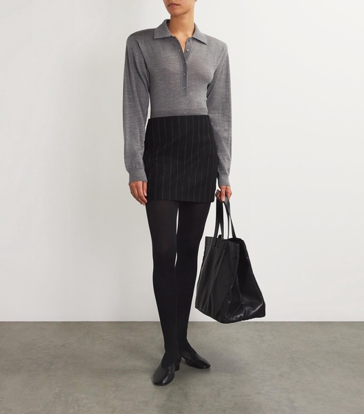 Wool-Blend Pinstripe Tierra Mini Skirt