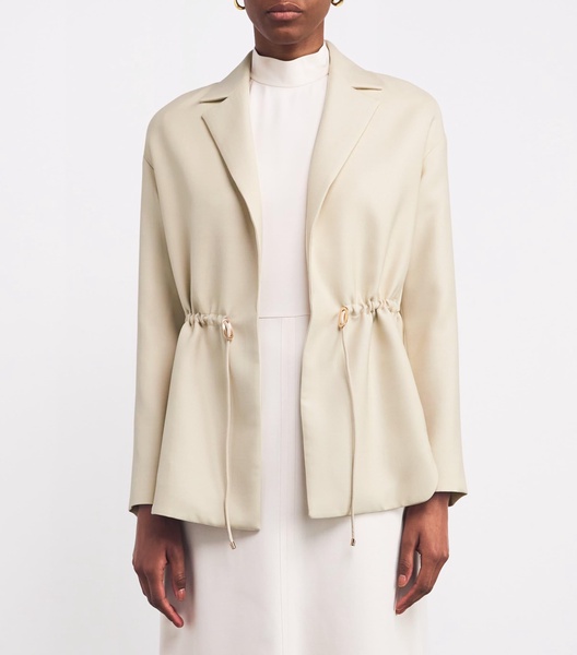 Wool-Silk Drawstring Jacket