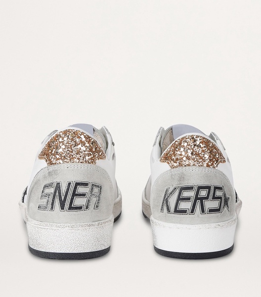 Leather-Glitter Ball Star Sneakers