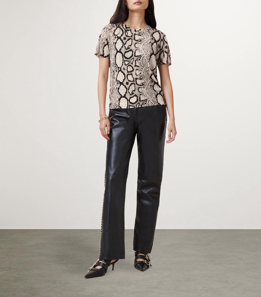 Wool Snakeskin Print Anouk T-Shirt