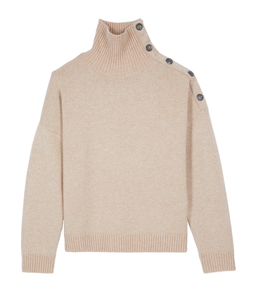 Wool-Lurex Buttoned Sweater