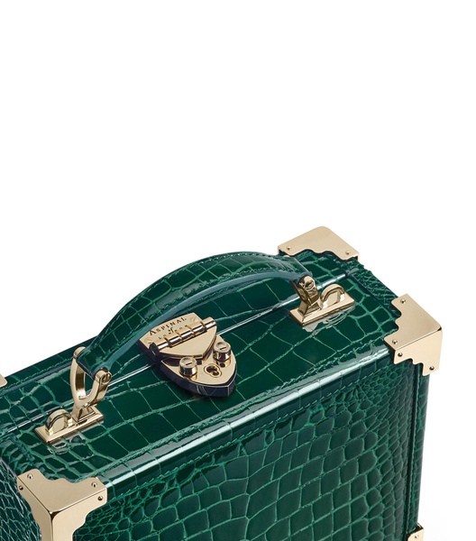 Mini Leather Trunk Clutch Bag