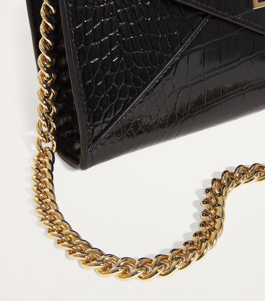 Small Croc-Embossed Elly Clutch