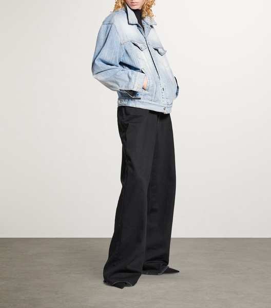 Denim Stand-Collar Jacket
