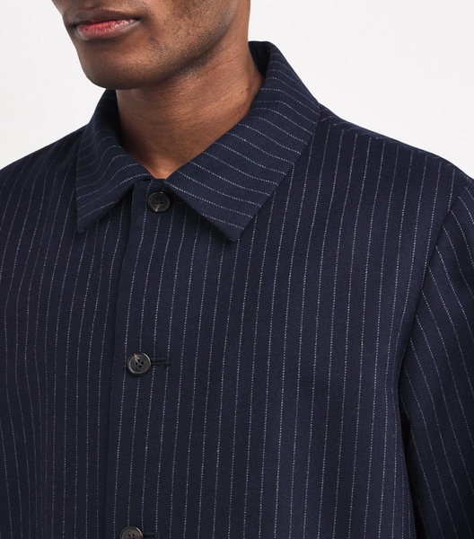 Wool-Blend Striped Jacket