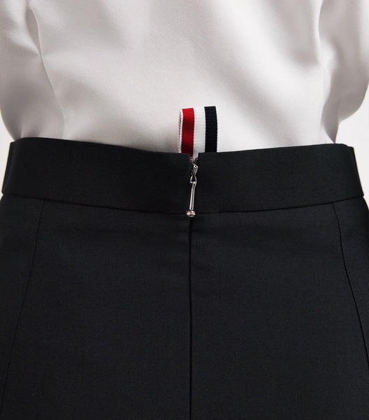 Wool-Blend A-Line Midi Skirt