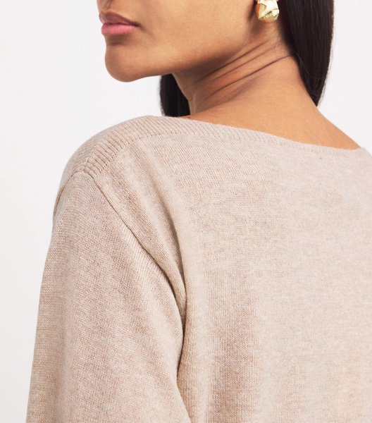 Wool-Cashmere Boat-Neck Sweater