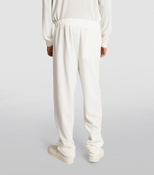 Waffle-Knit Elasticated-Waist Trousers