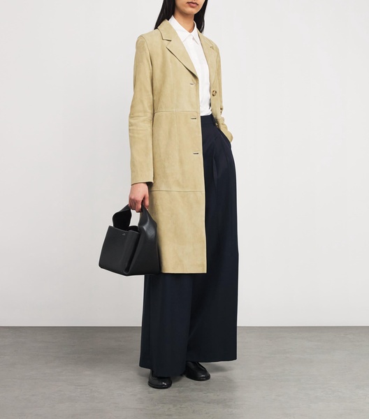 Wool-Blend Pleated Trousers
