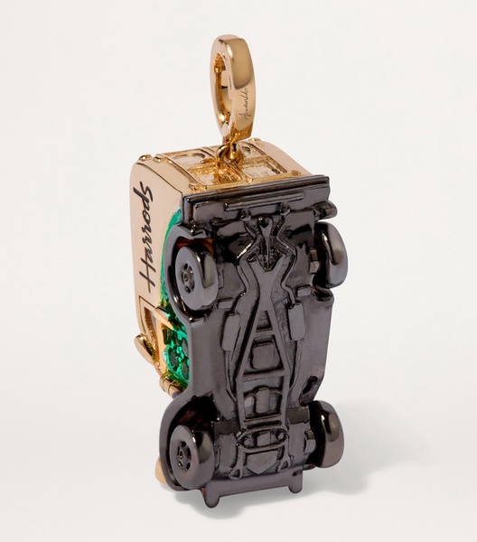 Yellow Gold, Tsavorite and Diamond Harrods Delivery Van Charm Pendant
