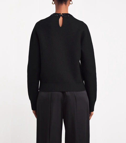 Virgin Wool Embellished Sweater