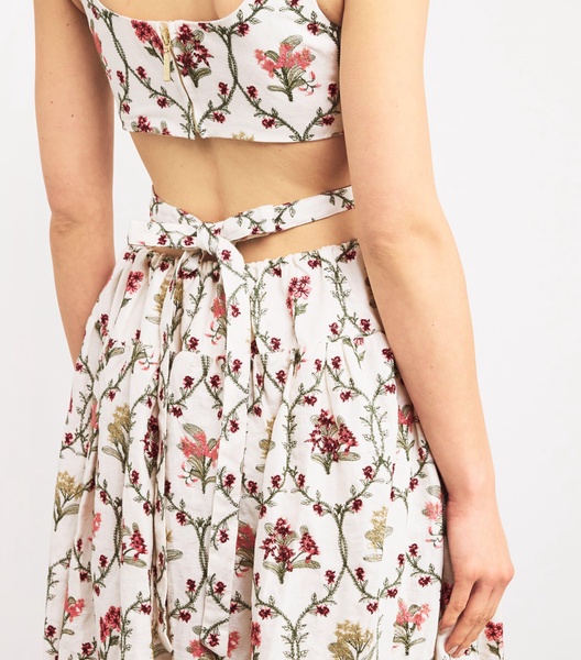 Linen Totumo Orquidea Midi Dress