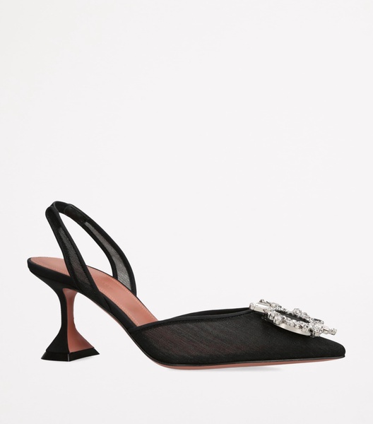 Mesh Begum Slingback Pumps 70