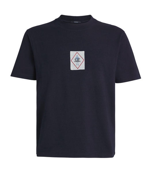 Cotton Vintage Stamp T-Shirt