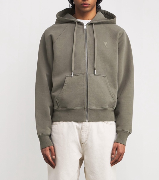 Organic Cotton Ami de Coeur Zip-Up Hoodie