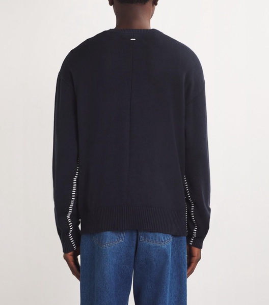 Contrast-Stitch Sweater